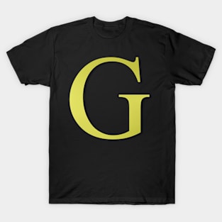 The Letter G in Shadowed Gold T-Shirt